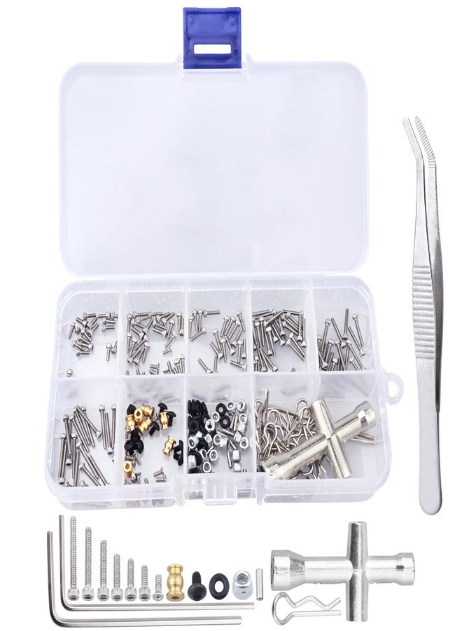 AllinRC 271pcs M1.4 RC Screw Kit Screws Assortment Set Hardware Fasteners for Axial SCX24 1/24 RC Crawler Deadbolt C10 Jeep AXI90081 AXI00001 AXI00002 - Image 1